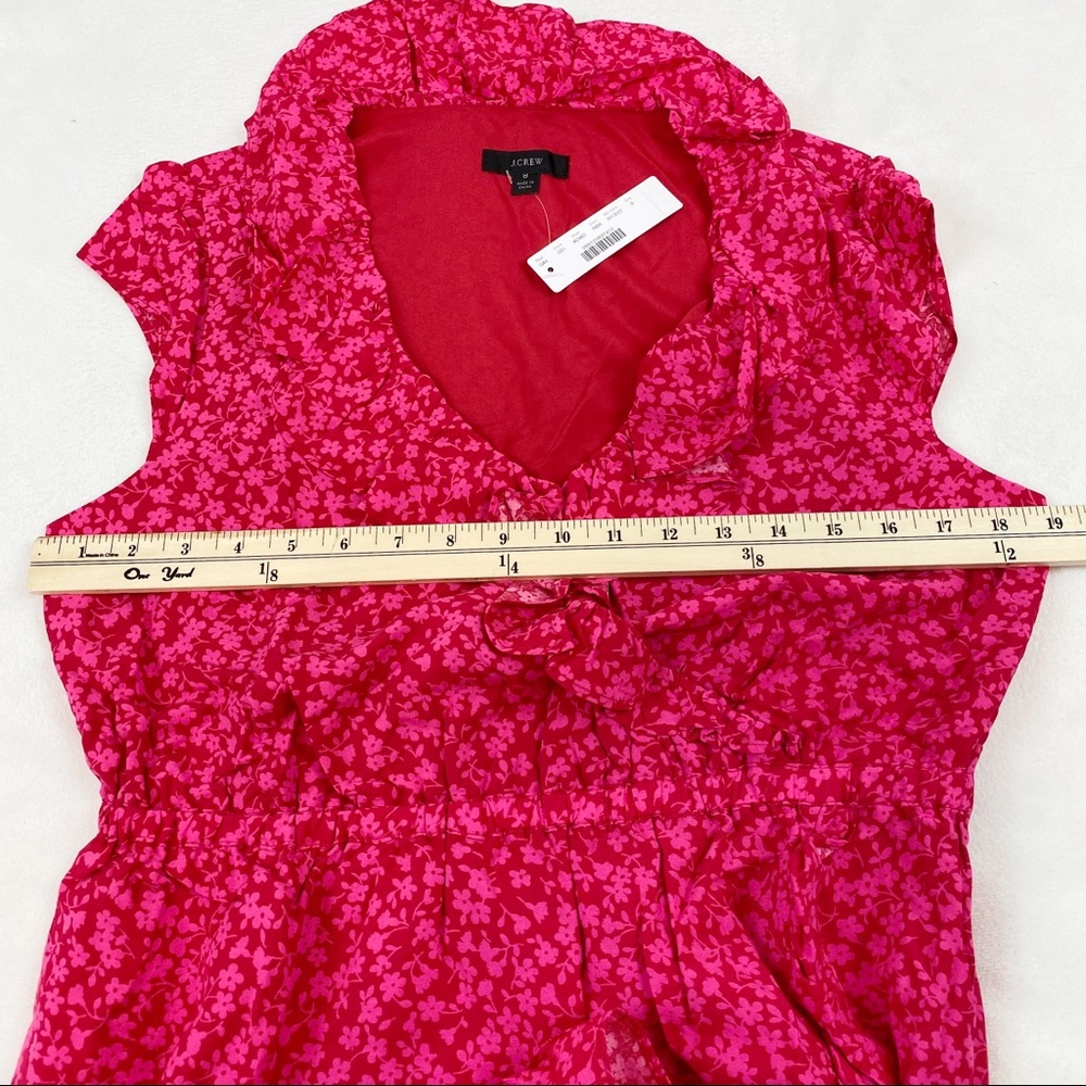 J Crew V-neck ruffle dress in tossed bouquet‎ print - Picture 7 of 12